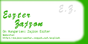 eszter zajzon business card